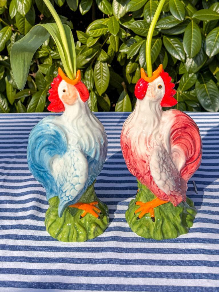 Rooster Vases 